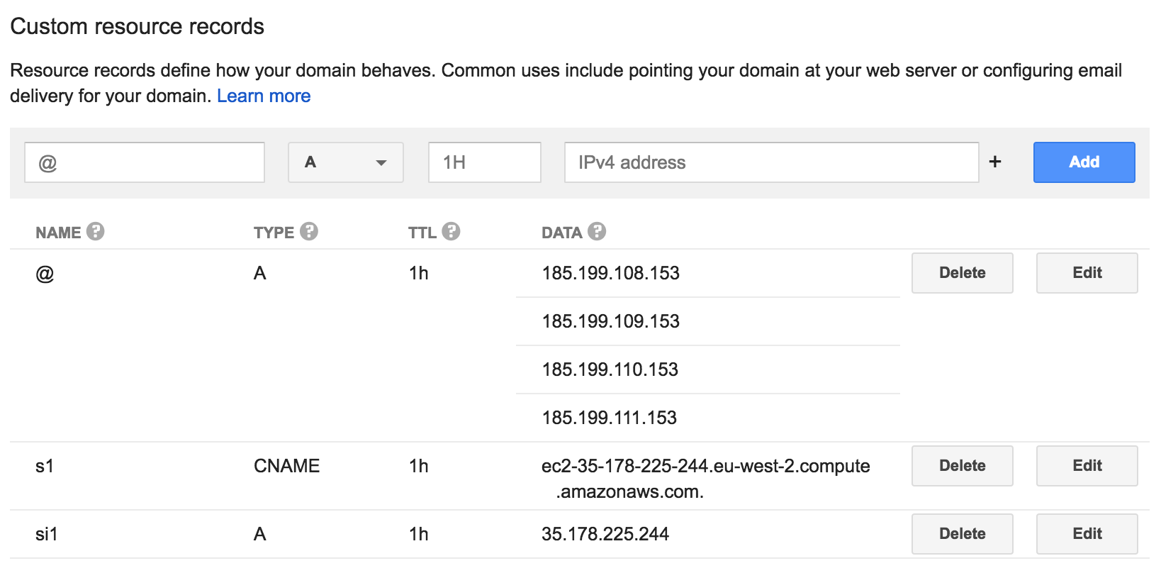 DNS example setup to use a subdomain for each student instance
